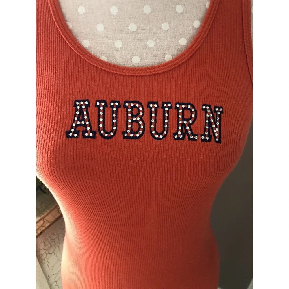 Auburn Tiigers Razorback Tank Tops 3 Blue Orange & White 2 Fitted S/M 1 Loose M
